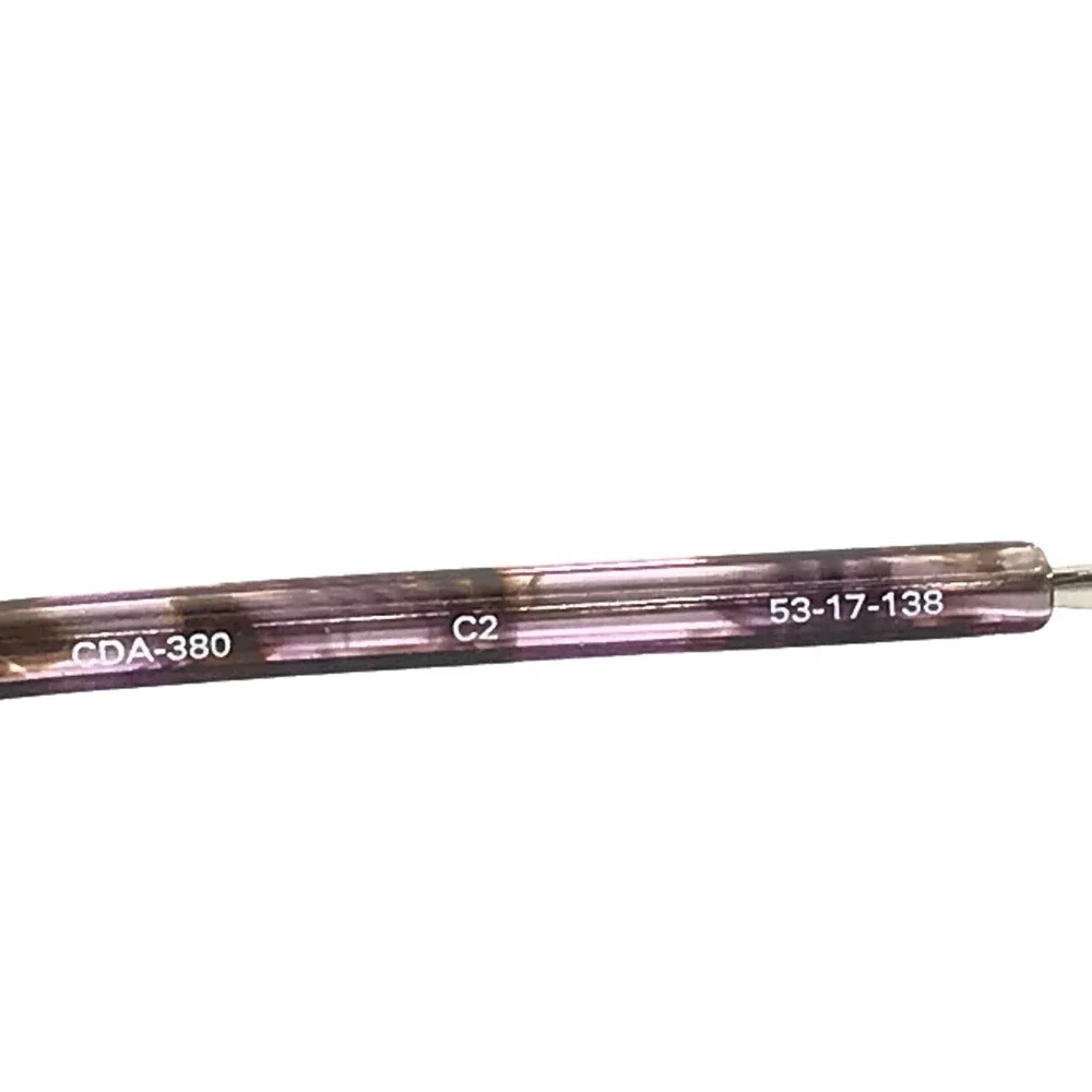 Cote D'azur Eyeglasses Frames CDA-380 C2 Purple Cat Eye Half Rim 53-17-138